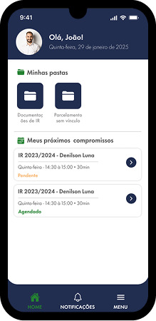 Aplicativo IRTHEC - tela 1